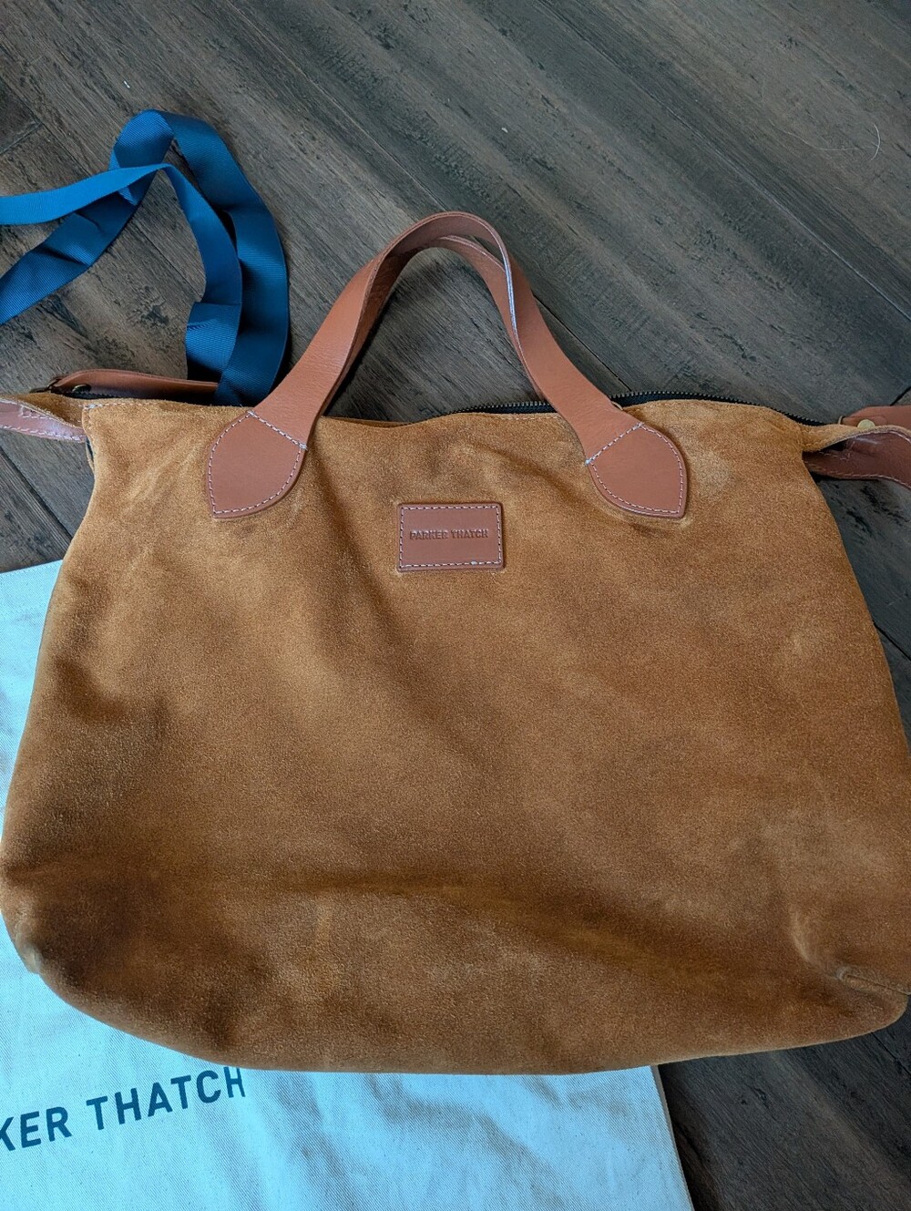 Parker Thatch Caramel Suede Charlie Bag